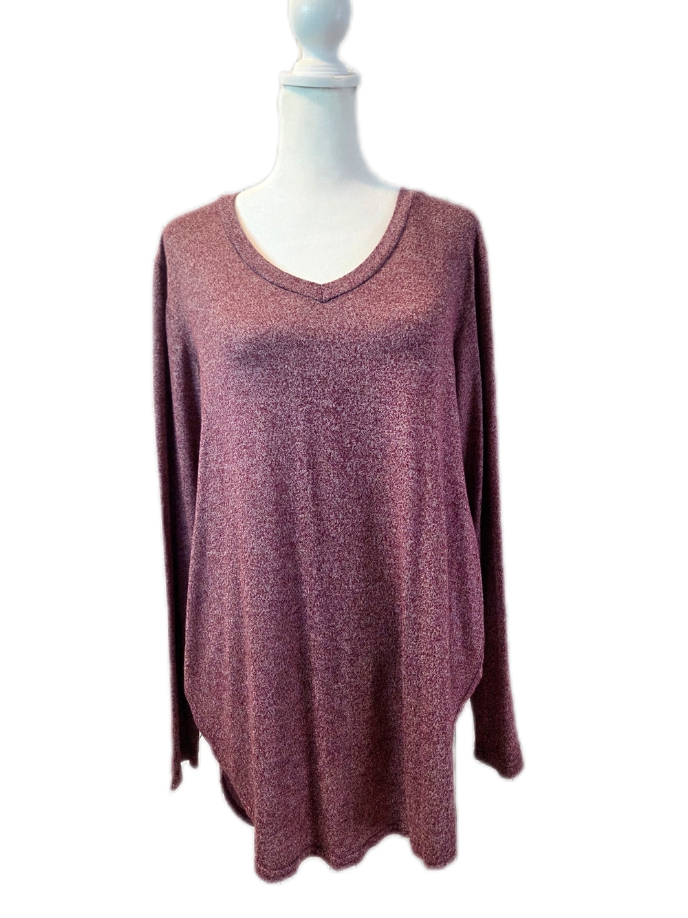 Rue21 Dusty Rose Marled Knit Top